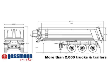 חָדָשׁ סמיטריילר עם מזהיר Euro ATM 27, HARDOX Stahlmulde ca. 27m³,: תמונה 4