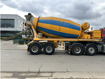 מערבל בטון סמיטרליילר TURBO'S HOET 2-AS MIXER 10m³ INTERMIX BETONMIXER / CONCRETE MIXER + BUITENMOTOR DEUTZ ENGINE 6 CYL - 2-AS BPW - GOEDE STAAT - BELGISCHE PAPIEREN: תמונה 3