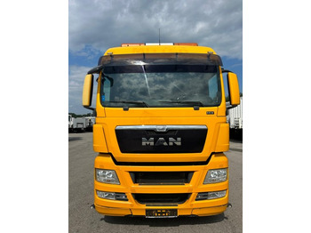 משאית צד נופל/ שטוחה MAN TGX 26.440 Baggertransporter, Retarder, E5: תמונה 2