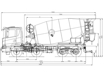 משאית מערבלת בטון SCANIA P