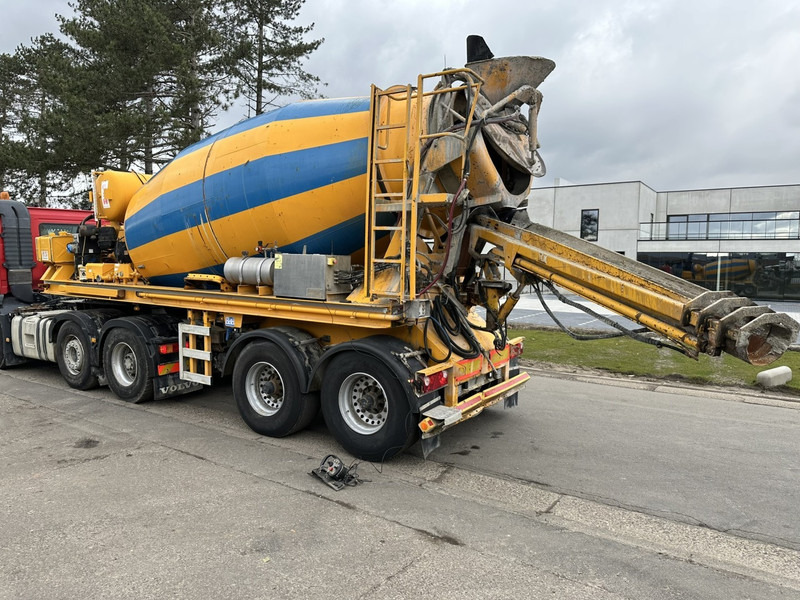 מערבל בטון סמיטרליילר TURBO'S HOET 2-AS MIXER 10m³ INTERMIX BETONMIXER / CONCRETE MIXER + BUITENMOTOR DEUTZ ENGINE 6 CYL - 2-AS BPW - GOEDE STAAT - BELGISCHE PAPIEREN: תמונה 11