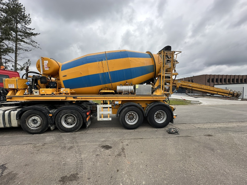 מערבל בטון סמיטרליילר TURBO'S HOET 2-AS MIXER 10m³ INTERMIX BETONMIXER / CONCRETE MIXER + BUITENMOTOR DEUTZ ENGINE 6 CYL - 2-AS BPW - GOEDE STAAT - BELGISCHE PAPIEREN: תמונה 12