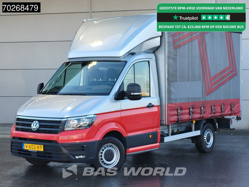 כלי רכב מסחרי עם וילונות צד Volkswagen Crafter 177pk Automaat Schuifzeil Zeilen Bakwagen Navi CarPlay Airco Cruise Koffer Schuifzeilen Navi 15m3 Airco Trekhaak Cruise control: תמונה 1