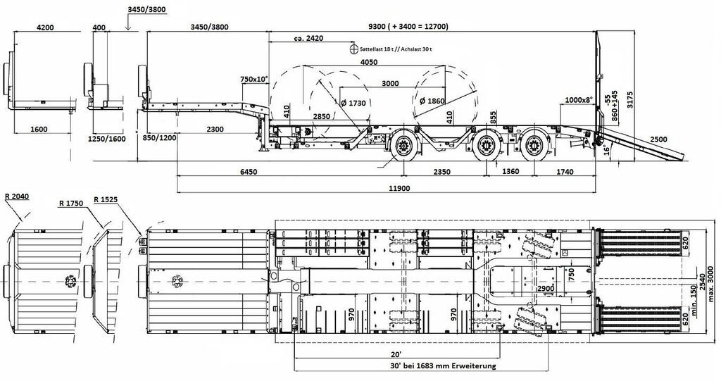 הַחכָּרָה Faymonville MAX Trailer 3-Achs-Tele-Semi- 2P.Radmulden-Rampen  Faymonville MAX Trailer 3-Achs-Tele-Semi- 2P.Radmulden-Rampen: תמונה 10