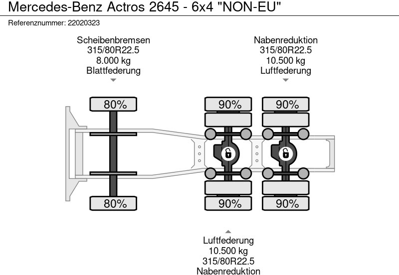 יחידת טרקטור Mercedes-Benz Actros 2645 - 6x4 "NON-EU": תמונה 11