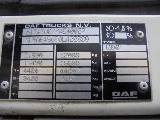 משאית וילונות צד DAF LF 45: תמונה 13