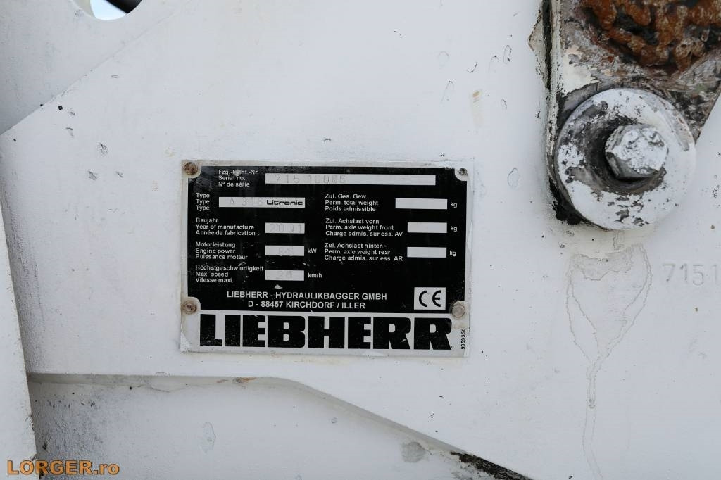 הַחכָּרָה Liebherr A 316 Litronic  Liebherr A 316 Litronic: תמונה 18