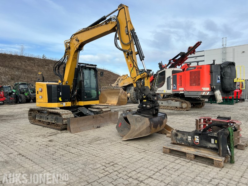 מחפר 2022 Cat 308 07A CR,TRS8 tilt, 3 skuffer, klype, hammer, dieselvarmer ++: תמונה 7