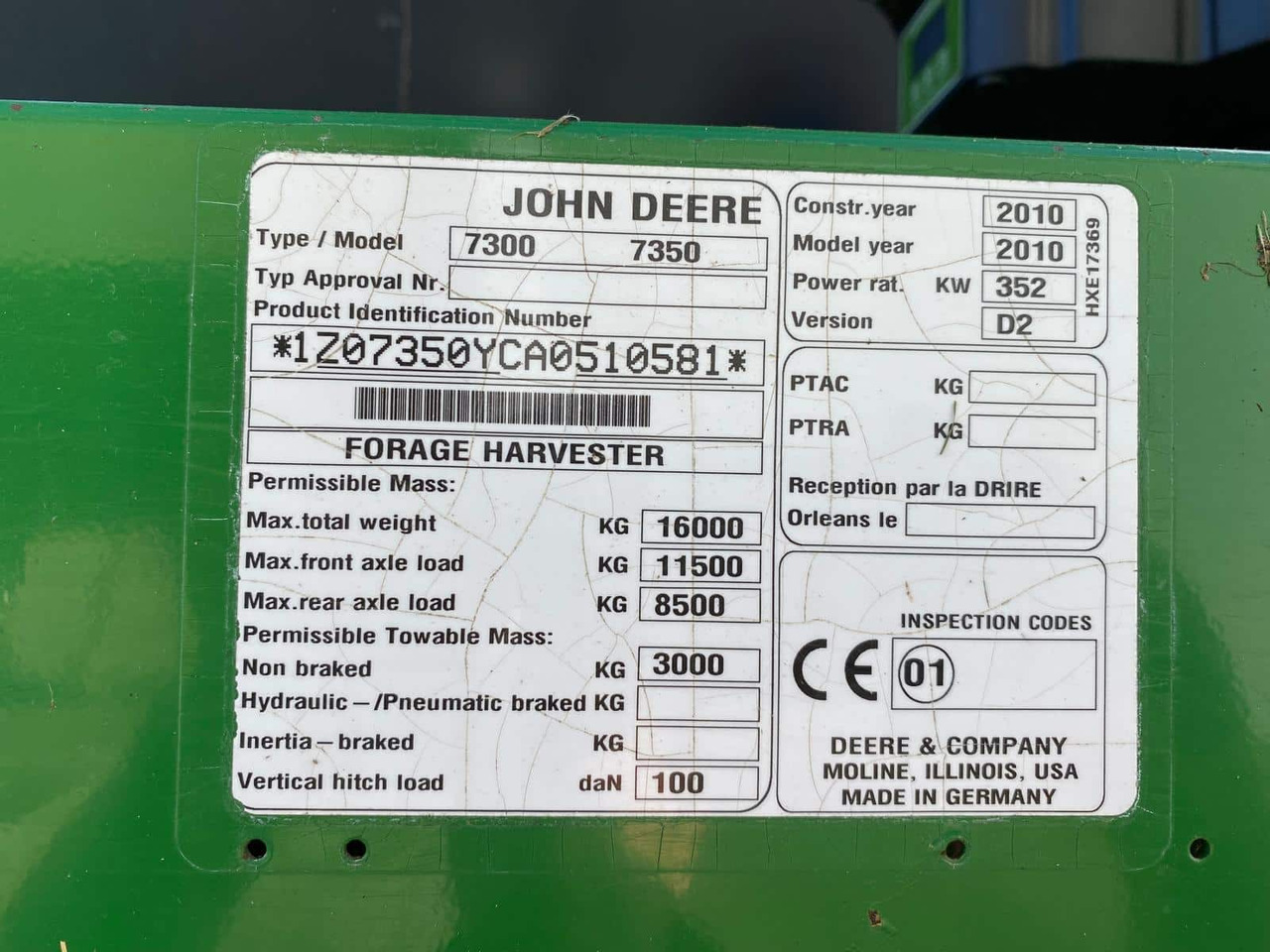 הַחכָּרָה  JOHN DEERE 7350 ProDrive JOHN DEERE 7350 ProDrive: תמונה 10