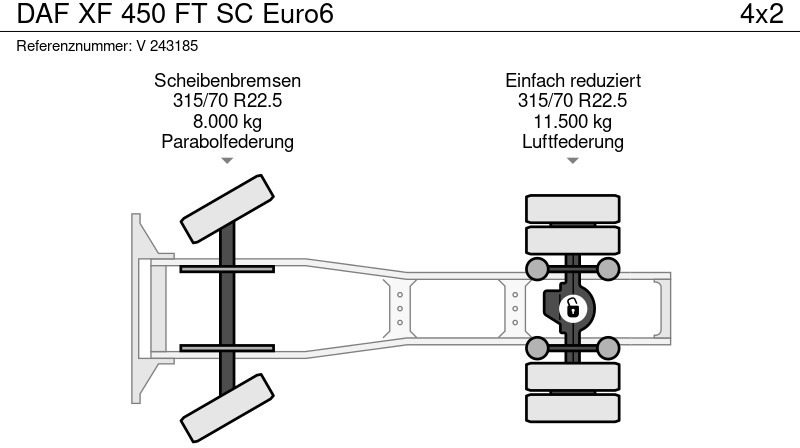 יחידת טרקטור DAF XF 450 FT SC Euro6: תמונה 9