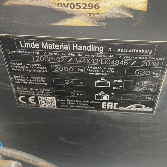 מערים Linde T20SP (131): תמונה 8