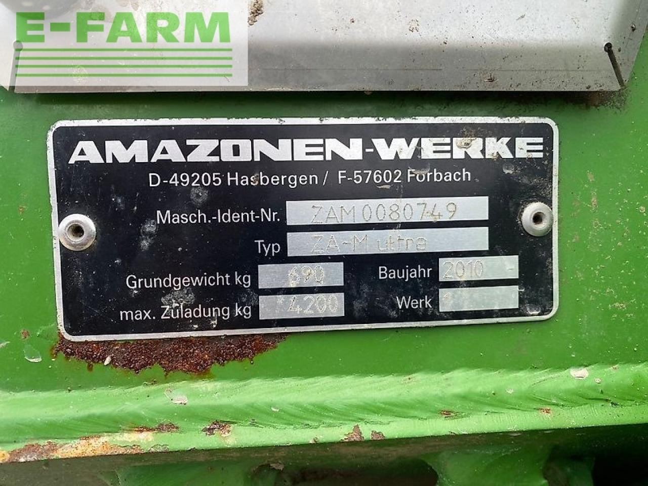 מפזרת דשן Amazone za-m 4200 ultra profis hydro: תמונה 6