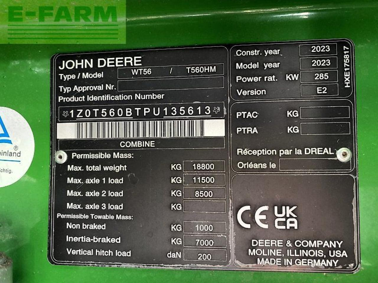 מקצרת קומבינה John Deere t560 hm hillmaster: תמונה 30