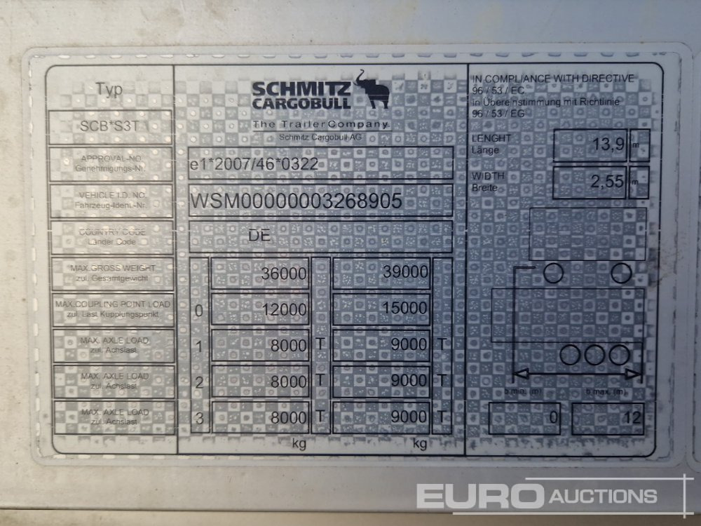 סמיטריילר צד נופל/ שטוח 2017 Schmitz Cargobull Trailer (German Reg. Docs. Available): תמונה 22
